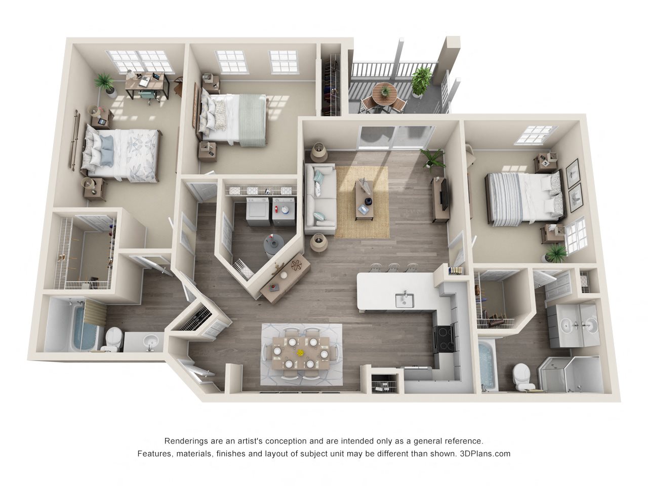 C2 3 Bedroom 2 Bath Floorplan C2 3 Bedroom 2 Bath Floorplan at Savannah at Park Central, Florida, 32839